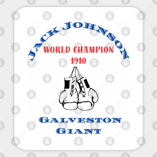 Jack Johnson - The Galveston Giant Sticker by MattyO